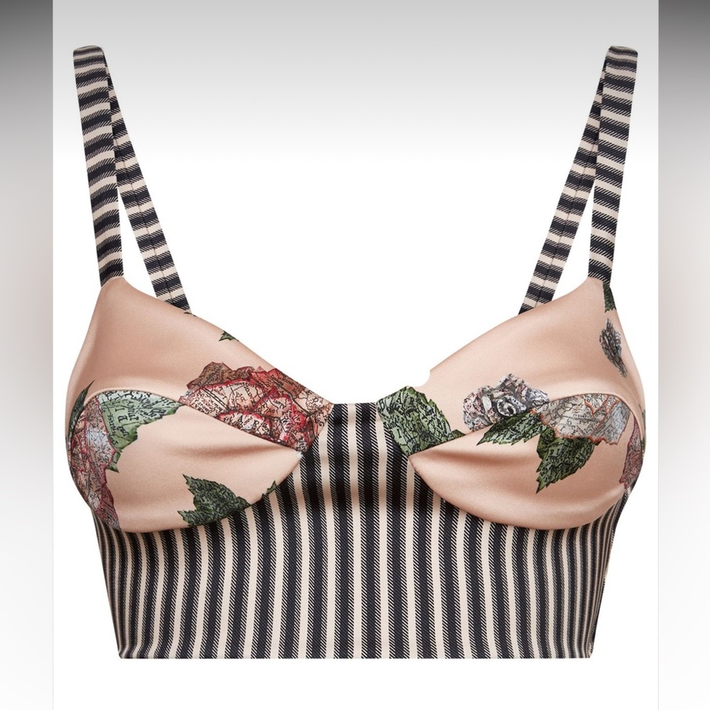 La Perla Maps in Bloom Silk Bralet IT42